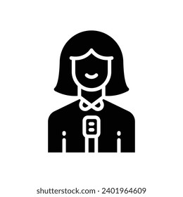 journalism icon. vector glyph icon for your website, mobile, presentation, and logo design.