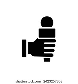 Journalism Interview Filled Icon Vector Illustration