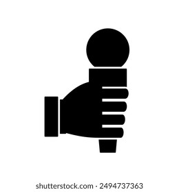 Journalism interview icon isolated on white background.