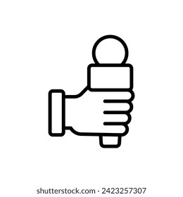 Journalism Interview Outline Icon Vector Illustration