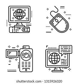 Journalism Line Icons Pack 
