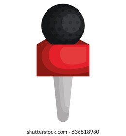 Journalism microphone isolated icon