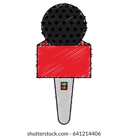 Journalism microphone isolated icon