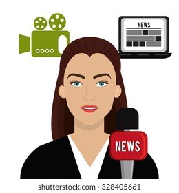 Journalism and news online media design, vector illustration graphic