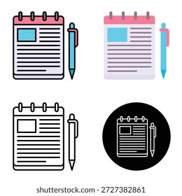 Journalism Notes Prensa Freedom Icon, Adecuado Para App Móviles, App De Web Y Medios Impresos. Múltiples iconos de estilo, 