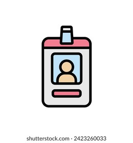 Ilustración vectorial del icono del pase de prensa del periodismo