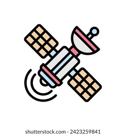 Journalism Satellite Icon Vector Illustration