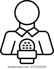 Vektorsymbol des Journalismus. Kann für Druck-, Mobil- und Web-Anwendungen verwendet werden.