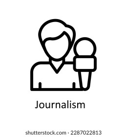 Journalism Vector   outline Icons. Simple stock illustration stock