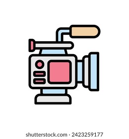 Journalism Video Camera Icon Vector Illustration