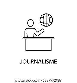 journalisme concept line icon. Simple element illustration. journalisme concept outline symbol design.