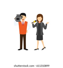 Journalist Character Design Vector Stock Vector (Royalty Free ...