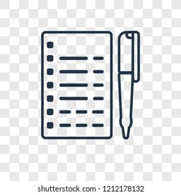 Journalist concept vector linear icon isolated on transparent background, Journalist concept transparency concept in outline style