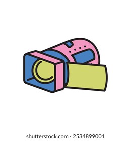 Journalist Doodle Illustration - Camcorder