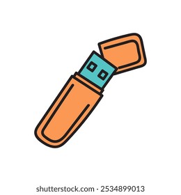 Ilustração de Doodle Jornalista - Flashdisk