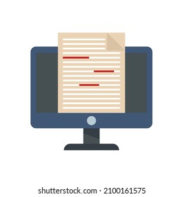 Icono del editor periodístico. Icono vectorial del editor de periodistas aislado en fondo blanco
