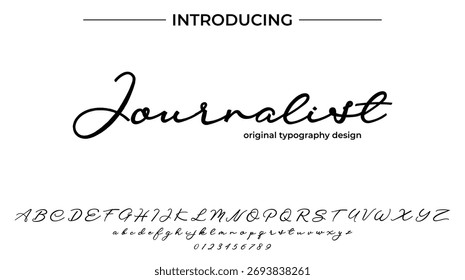 Journalist Journalist- Elegant Script Font for Smooth Handwritten Design and Creative Typography