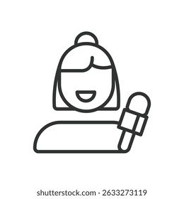 Journalist, icon in line design. Journalist, news, press, interview, media, report, article on white background vector. For the theme: Journalist editable stroke icon