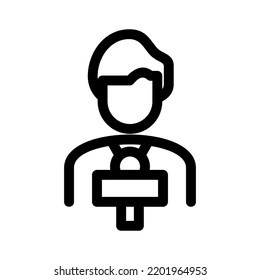 journalist icon or logo isolated sign symbol vector illustration - high quality black style vector icons
