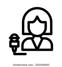 journalist icon or logo isolated sign symbol vector illustration - high quality black style vector icons

