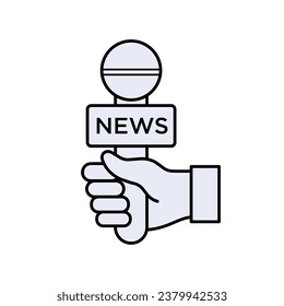 Journalist Icon. Press Symbol - Vector Logo Template.