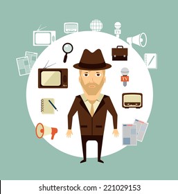 journalist  illustration