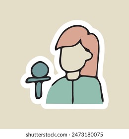 journalist. journalism. paper. record. sound. voice recorder. document. notepad. a pen. to write. reportage. information. text. microphone. radio