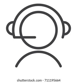 Journalist line icon, outline vector sign, linear style pictogram isolated on white. Symbol, logo illustration. Editable stroke.Pixel perfect graphics