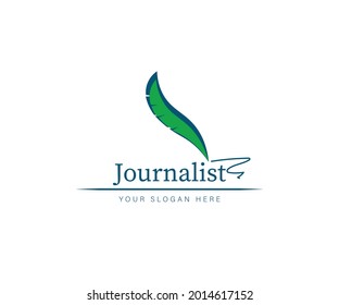 journalist logo Design Concept. Resume coach logo template. Book Author Logo Template Design Vector.  writer logo design