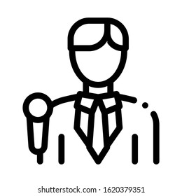 Journalist Man Icon Vector Outline Journalist Stock Vector (Royalty ...