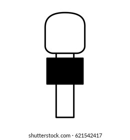 Journalist microphone isolated icon