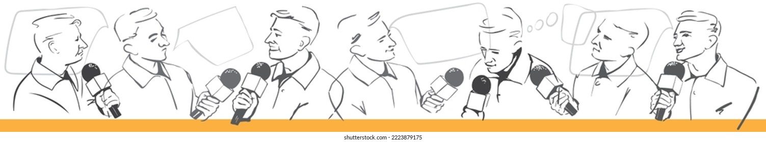 Journalist and microphone 