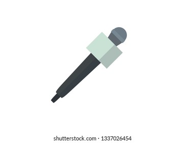 journalist microphone simple illustration