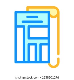 journalist newspaper column color icon vector. journalist newspaper column sign. isolated symbol illustration