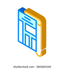 Zeitungskolumne isometrische Icon Vektorgrafik. Journalist Zeitungsspaltenzeichen. einzelne Symbolillustration
