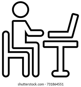 Journalist outline icon