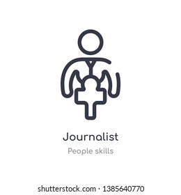 journalist outline icon. isolated line vector illustration from people skills collection. editable thin stroke journalist icon on white background