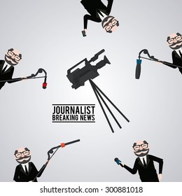 Journalist pattern over degrade background