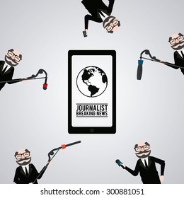 Journalist pattern over degrade background