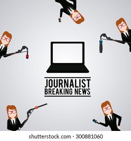 Journalist pattern over degrade background