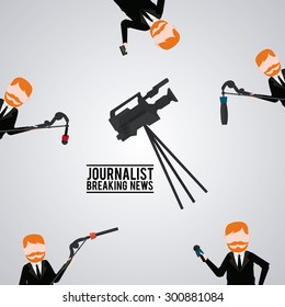 Journalist pattern over degrade background