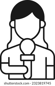 Journalist people Reporter person job Glyph