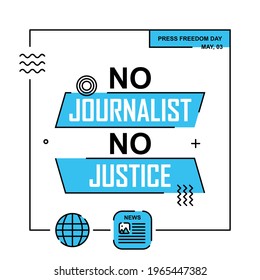 Journalist qoutes banner design. Easy to edit vector file. Can use for your creative content. Especially about press freedom day campaign in this may.