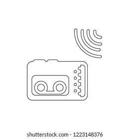 Journalist recorder icon. Element of media for mobile concept and web apps illustration. Thin line icon for website design and development, app development