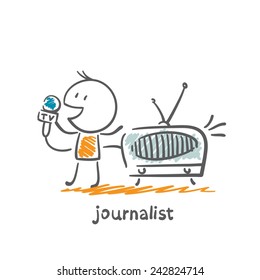 journalist said on the radio illustration