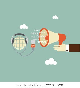 journalist says in gramophone news around the world  illustration