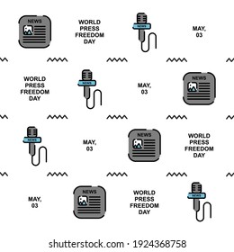 Journalist symbol pattern design. Easy to edit with vector file. Can use for your creative content. Especially about world press freedom day campaign in this may.