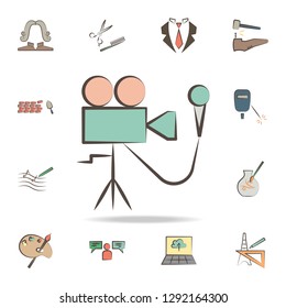 journalist tools icon. Detailed set of tools of various profession icons. Premium graphic design. One of the collection icons for websites, web design, mobile app