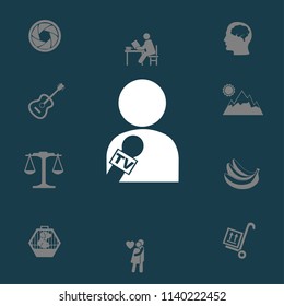 Journalist TV program vector picture