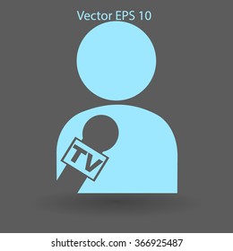 Journalist TV program vector picture